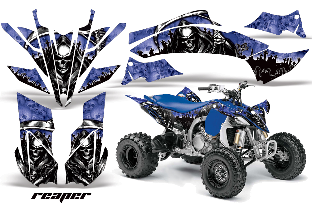 Yamaha YFZ450 2009 Graphics Reaper Blue